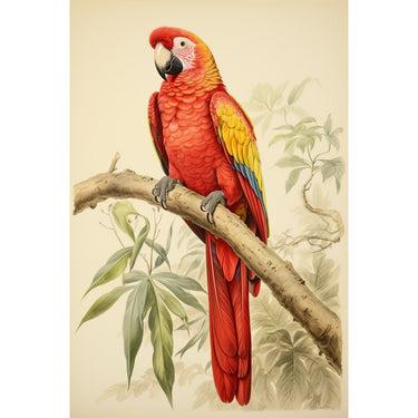 Vintage Parrot Canvas